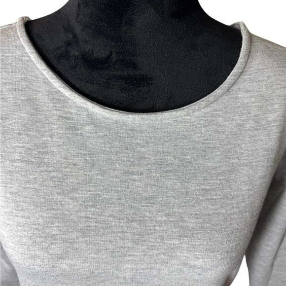 Bobeau Heather Gray Knit Bodycon Midi Dress | 3/4 Sleeve Casual XS - Picture 6 of 12